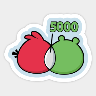 Angry Venn Diagram (red) Sticker